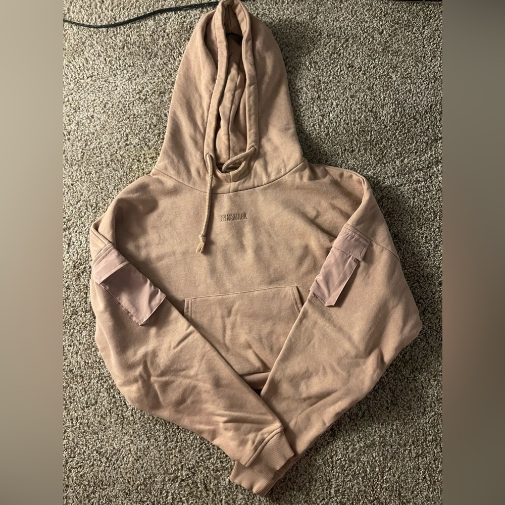 Gymshark light pink cropped hoodie size small - oversized